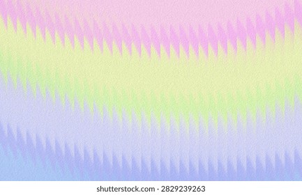 Abstract Pastel Rainbow Vector Background Zigzag Wave Textured Canvas Painting Style