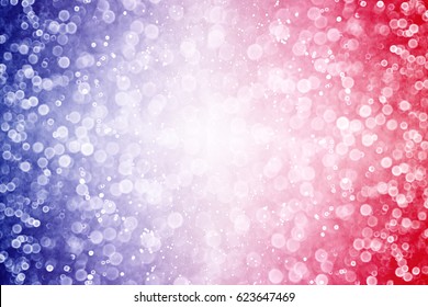 Abstract Patriotic Red White And Blue Glitter Sparkle Explosion Background Or Border