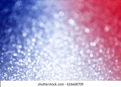 Abstract Patriotic Red White And Blue Glitter Sparkle Blur Background