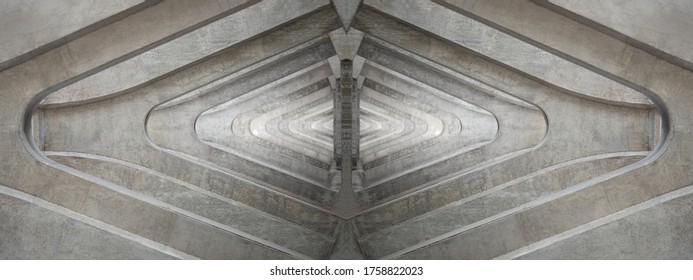 abstract pattern background of multiple concrete poles by using telephoto lens