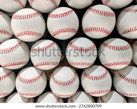 Abstract pattern of baseballs arranged in a grid: Concept of strategy and options