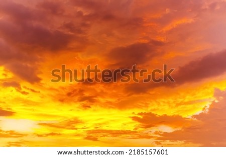 Abstract and pattern of cloud sky Calming coral, Orange, Trend color of the year background, Pattern of colorful cloud and sky sunset or sunrise: Dramatic sunset in twilight, Beautyful of sky