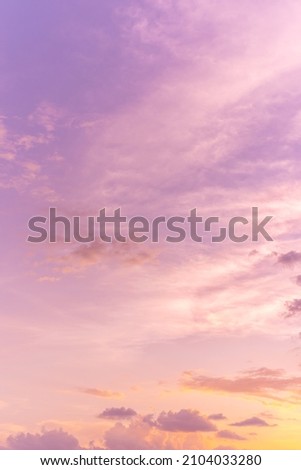 Abstract and pattern of cloud sky, Velvet violet, Trend color background, Pattern of colorful cloud and sky sunset or sunrise: Dramatic sunset in twilight, Beautyful of sky