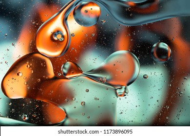 Abstract Pattern Liquid Textured Background. Macro Photography.