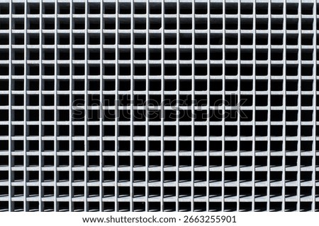 Abstract pattern of metal grid structure with geometric texture and industrial design