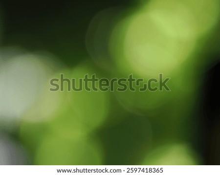 Abstract pattern of overlapping blurred light green circles on a darker green background