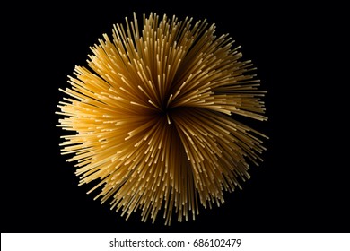 Abstract pattern of spaghetti on black background - Powered by Shutterstock