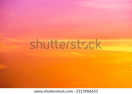 Abstract pattern of sunset sky or sunrise for background, beautiful warm gradient colors, soft focus sunset panorama