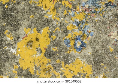 Abstract pattern and texture from defaced public park concrete benches / Abstract background / Due to exposure to sun and rain the original color faded 