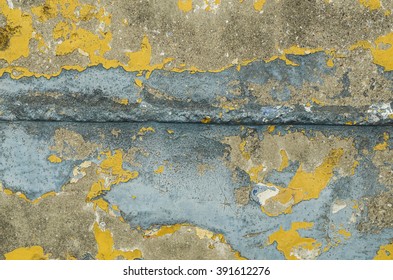 Abstract pattern and texture from defaced public park, playground structures / Abstract background / Painted concrete multi-tier tunnels