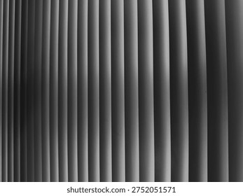 Abstract pattern of vertical lines - Minimalist black and white background of blinds with soft shadows