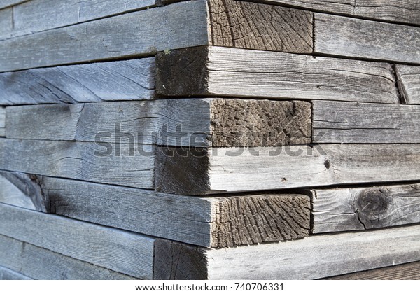 Abstract Pattern Wooden Construction Technique Cribbing Stock