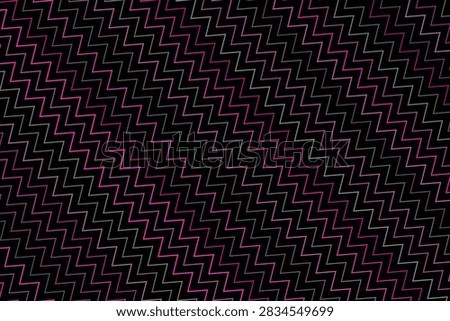 An abstract pattern of zigzag lines with red accents on a black background.