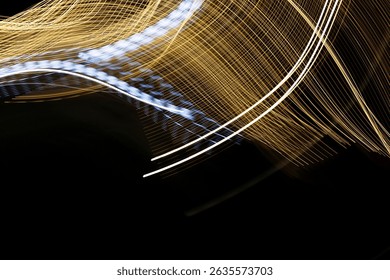 Abstract patterns of light sources created during long camera exposures of artificial light sources at night