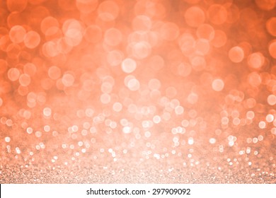 Abstract Peach Orange Glitter Sparkle Fall Or Autumn Background