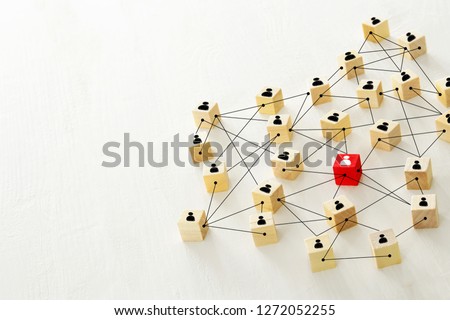 abstract photo of connectivity concept,  Linking entities, Hierarchy and HR.  