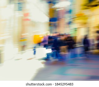 Abstract Photography. People Walking Somewhere In The City