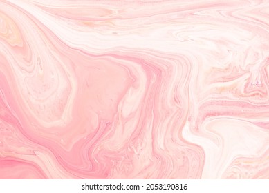 Abstract Pink Acrylic Pour Liquid Marble Surfaces Design.