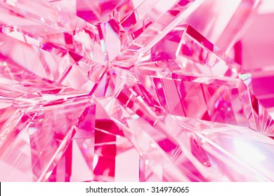 Abstract Pink Background Of Crystal Refractions