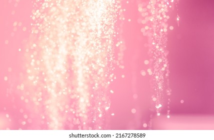 Abstract Pink bokeh defocus glitter blur background. - Shutterstock ID 2167278589