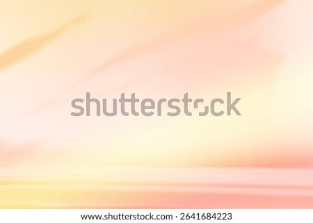 Abstract pink color gradient studio background for product presentation. Empty room with shadows of flowers and plant leaves. 3d orange room with copy space. Summer concept. Blurred backdrop
