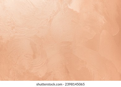 Abstract pink coral painted texture as background with copy space. Pattern in trendy color 2024 year Peach Fuzz. Vintage blank backdrop Stock fotografie