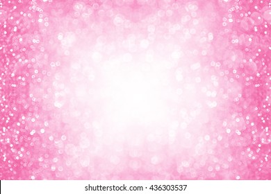 Abstract pink glitter sparkle background or party invitation border
