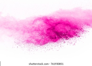 Pink Powder Explosion On Black Background Stock Photo 535133503 ...