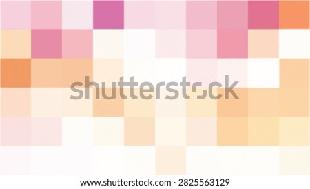 Abstract pixelated mosaic pattern with light peach and pink color tones
