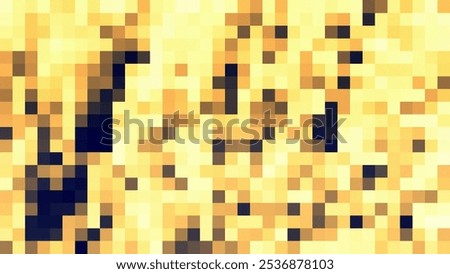 Abstract pixelated pattern in shades of yellow and black. Minimalist digital art with a focus on texture and form.