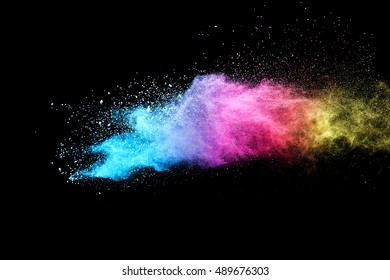 abstract powder splatted background,Freeze motion of white powder exploding/throwing white powder - Shutterstock ID 489676303