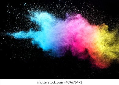 abstract powder splatted background,Freeze motion of white powder exploding/throwing white powder - Shutterstock ID 489676471
