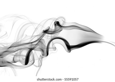 Abstract Puff Black Smoke Over White Stock Photo (Edit Now) 55591057