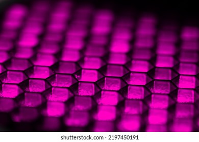 Abstract Purple Gold Honeycomb Background