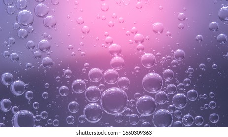 Abstract Purple Water Bubbles Background