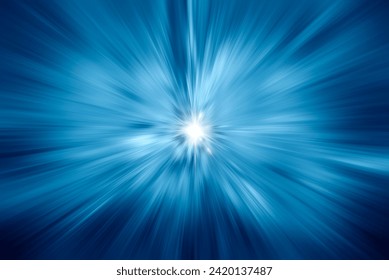 Abstract radial background, Blue Rays Zoom in Motion Effect, Light Color Trails - Powered by Shutterstock