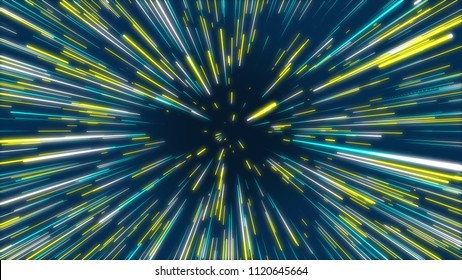 Abstract Radial Lines Geometric Background. Data Flow Tunnel. Explosion Star. Motion Effect. Background