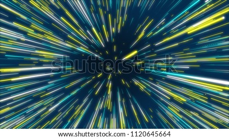 Abstract radial lines geometric background. Data flow tunnel. Explosion star. Motion effect. Background