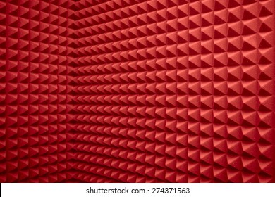 Abstract Red Background Or Soundproof Wall Texture