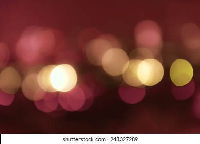 Abstract Red Brown Marsala Wine Color  Bokeh , Defocused Blur Background.