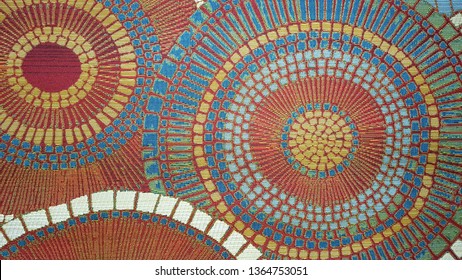 abstract red circles pattern