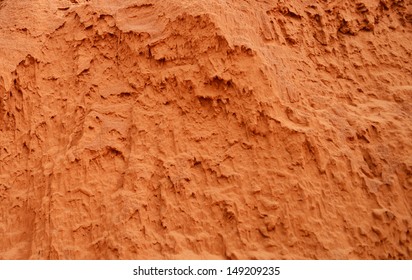 Abstract Red Clay Texture For Background.