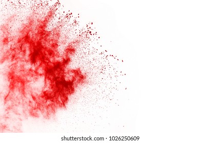 Abstract Red Dust Explosion On White Stock Photo 1026250609 | Shutterstock