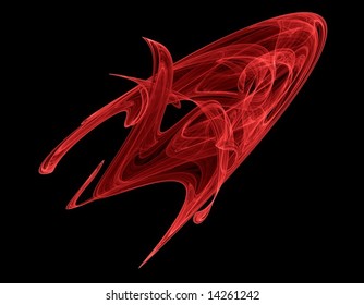 Abstract red dynamic object on black background - Powered by Shutterstock - Get 15% off with code: PIKWIZARD15