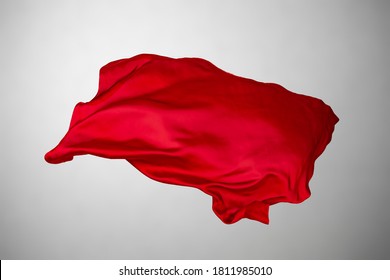 abstract red fabric in motion - Shutterstock ID 1811985010