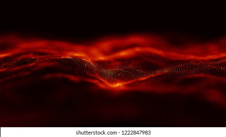 Abstract Red Geometrical Background . Connection structure. Science background. Futuristic Technology HUD Element . onnecting dots and lines . digital background with particles .