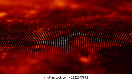 Abstract Red Geometrical Background . Connection structure. Science background. Futuristic Technology HUD Element . onnecting dots and lines . digital background with particles .