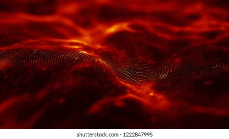 Abstract Red Geometrical Background . Connection structure. Science background. Futuristic Technology HUD Element . connecting dots and lines . digital background with particles . - Powered by Shutterstock - Get 15% off with code: PIKWIZARD15