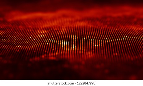 Abstract Red Geometrical Background . Connection structure. Science background. Futuristic Technology HUD Element . connecting dots and lines . digital background with particles .
