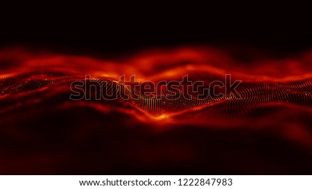 Abstract Red Geometrical Background . Connection structure. Science background. Futuristic Technology HUD Element . onnecting dots and lines . digital background with particles .